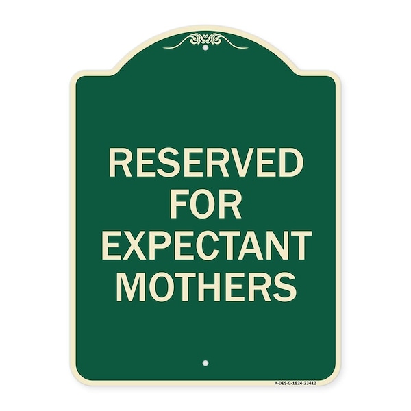Signmission Reserved for Expectant Mothers Heavy-Gauge Aluminum Architectural Sign, 18" L, 24" H, G-1824-23412 A-DES-G-1824-23412 - main
